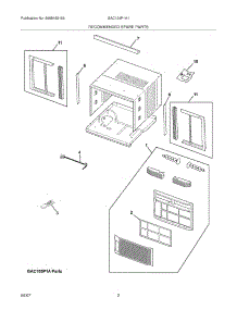 03 - Recommended Spare Parts parts for Gibson Air Conditioner GAC124P1A1 from AppliancePartsPros.com