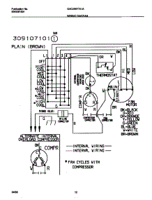 07 - Wiring Diagram parts for Frigidaire Air Conditioner GAC086Y7A1A from AppliancePartsPros.com