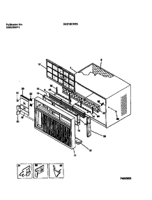 02 - Cabinet Front And Wrapper parts for Frigidaire Air Conditioner GAS18EW2A2 from AppliancePartsPros.com