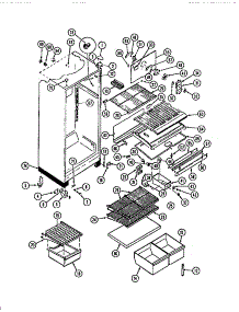 03 - Cabinet parts for Frigidaire Refrigerator RT19F6WT3A from AppliancePartsPros.com