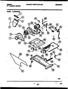 03 - Blower, Idler Arm And Motor Parts parts for Frigidaire Washer Dryer Combo EL27M6WAFB from AppliancePartsPros.com