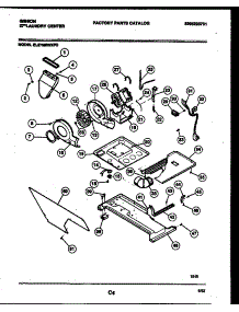 03 - Blower, Idler Arm Clutch And Motor parts for Frigidaire Washer Dryer Combo EL27M6WXFC from AppliancePartsPros.com