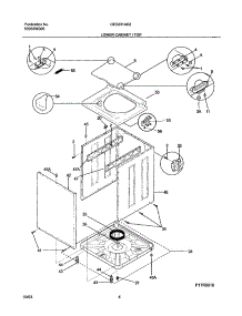 09 - Lower Cabinet / Top parts for Gibson Washer Dryer Combo GES831AS2 from AppliancePartsPros.com