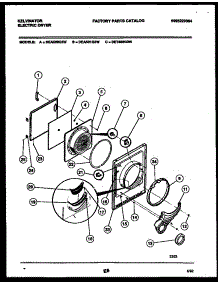 03 - Door Parts parts for Frigidaire Dryer DEA501G3W from AppliancePartsPros.com