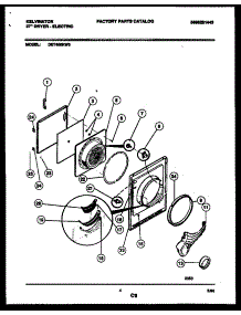 03 - Door Parts parts for Frigidaire Dryer DET400KW3 from AppliancePartsPros.com