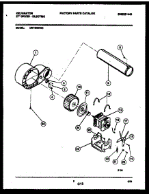 05 - Motor And Blower parts for Frigidaire Dryer DET400KW3 from AppliancePartsPros.com