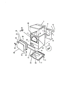 03 - Cabinet parts for Frigidaire Dryer DGT400A0W from AppliancePartsPros.com