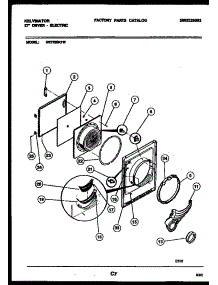 03 - Door Parts parts for Frigidaire Dryer DET250K1W from AppliancePartsPros.com