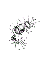 04 - Drum parts for Frigidaire Dryer DGA500A1W from AppliancePartsPros.com