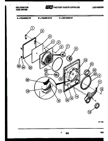 03 - Door Parts parts for Frigidaire Dryer DGT400G1D from AppliancePartsPros.com