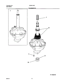 13 - Transmission parts for Gibson Washer Dryer Combo GES831AS0 from AppliancePartsPros.com