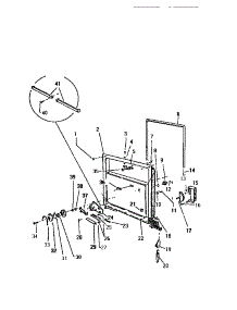 05 - Inner Panel & Components parts for Frigidaire Dishwasher DWU2005T3W from AppliancePartsPros.com
