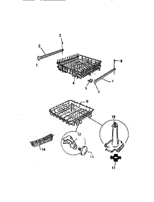 06 - Racks & Wash Tower parts for Frigidaire Dishwasher DWU2005T3W from AppliancePartsPros.com