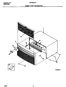 02 - Cabinet Front And Wrapper parts for Frigidaire Air Conditioner GAC082G7A1 from AppliancePartsPros.com