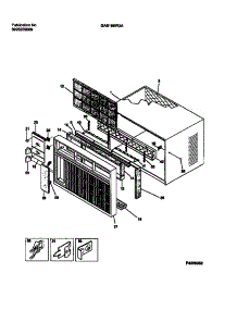 02 - Cabinet Front & Wrapper parts for Frigidaire Air Conditioner GAS188W2A2 from AppliancePartsPros.com