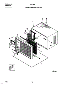 02 - Cabinet Front And Wrapper parts for Frigidaire Air Conditioner GAV158Y1A1 from AppliancePartsPros.com