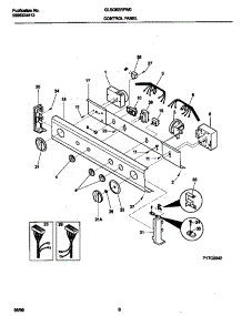 04 - P17c0042 Control Panel parts for Frigidaire Washer Dryer Combo GLSG62RFW0 from AppliancePartsPros.com