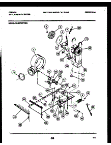 04 - Blower, Idler Arm Clutch And Motor parts for Frigidaire Washer Dryer Combo WL24F4WYMA from AppliancePartsPros.com