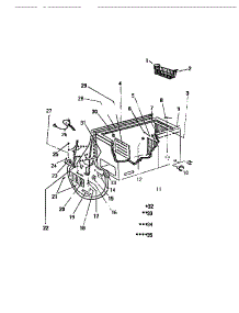 03 - Cabinet, Unit parts for Frigidaire Freezer HFS204DMOW from AppliancePartsPros.com