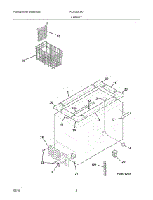 05 - Cabinet parts for Kelvinator Freezer KCG050LW0 from AppliancePartsPros.com