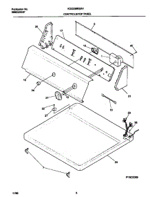 04 - P12c0089 Control Panel parts for Frigidaire Dryer KDG336REW1 from AppliancePartsPros.com