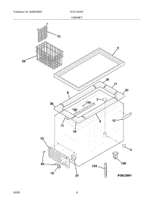 05 - Cabinet parts for Kelvinator Freezer KCG130GW1 from AppliancePartsPros.com