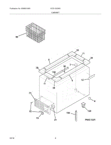 05 - Cabinet parts for Kelvinator Freezer KCG130GW2 from AppliancePartsPros.com