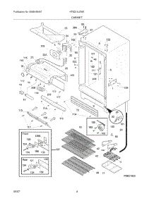 05 - Cabinet parts for Kelvinator Freezer KFS221LGW0 from AppliancePartsPros.com