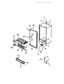 03 - Cabinet parts for Frigidaire Freezer UFS101DM1 from AppliancePartsPros.com