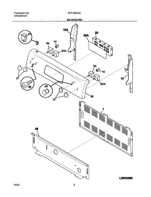 03 - Backguard parts for Kelvinator Range KEF355ASC from AppliancePartsPros.com