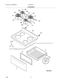 07 - Top / Drawer parts for Kelvinator Range KEF355ESF from AppliancePartsPros.com