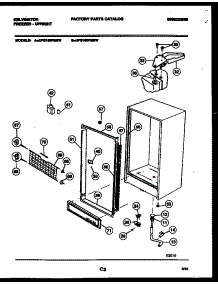 03 - Cabinet Parts parts for Frigidaire Freezer UFS160FM4W from AppliancePartsPros.com