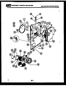03 - Cabinet Front, Motor And Blower parts for Frigidaire Dryer DES100CW1 from AppliancePartsPros.com