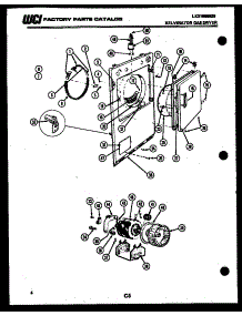03 - Cabinet Front, Motor And Blower parts for Frigidaire Dryer DGS100CW1 from AppliancePartsPros.com