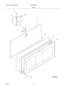 03 - Door parts for Kelvinator Freezer KCS050LW0 from AppliancePartsPros.com