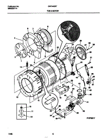 04 - Tub & Motor parts for Frigidaire Washer GWT445RFS0 from AppliancePartsPros.com