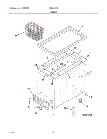 05 - Cabinet parts for Kelvinator Freezer KCG200GW2 from AppliancePartsPros.com