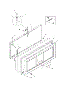 Door parts for Kelvinator Freezer KCS130GW0 from AppliancePartsPros.com