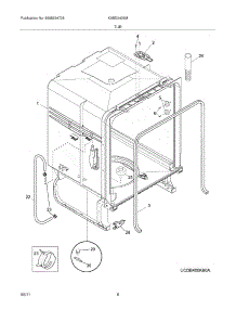 07 - Tub parts for Kelvinator Dishwasher KABD2405MS0A from AppliancePartsPros.com