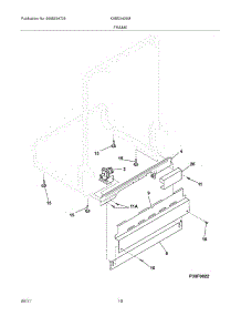 11 - Frame parts for Kelvinator Dishwasher KABD2405MW0A from AppliancePartsPros.com