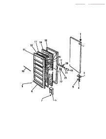02 - Door parts for Frigidaire Freezer UFS101SM3W from AppliancePartsPros.com