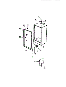 03 - Cabinet parts for Frigidaire Freezer UFS101SM3W from AppliancePartsPros.com