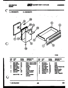 03 - Drawer parts for Frigidaire Range REC406DW0 from AppliancePartsPros.com