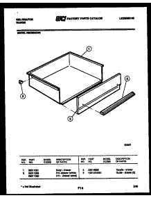 06 - Drawer Parts parts for Frigidaire Range REC306GW0 from AppliancePartsPros.com