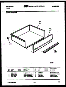 06 - Drawer Parts parts for Frigidaire Range RER302CW3 from AppliancePartsPros.com