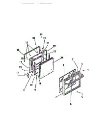 04 - Door parts for Frigidaire Range RER305CV0 from AppliancePartsPros.com