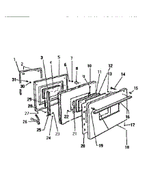 04 - Door parts for Frigidaire Range RER306CT0 from AppliancePartsPros.com