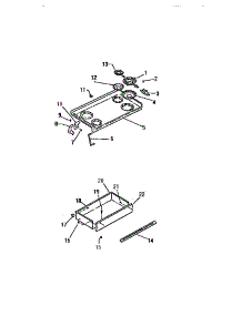 03 - Top / Drawer parts for Frigidaire Range REC306CW0 from AppliancePartsPros.com