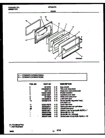 06 - Door Parts parts for Frigidaire Range CP303VP2W3 from AppliancePartsPros.com