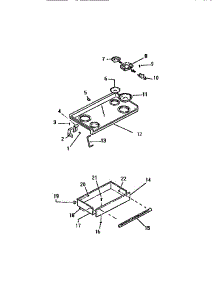 03 - Top / Drawer parts for Frigidaire Range REP306CW1 from AppliancePartsPros.com
